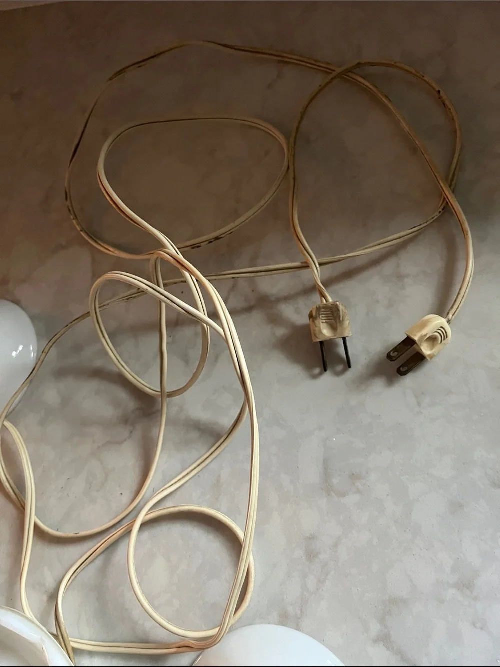 Vintage Milk Glass atomic starburst  Electric Table Lamps (2)